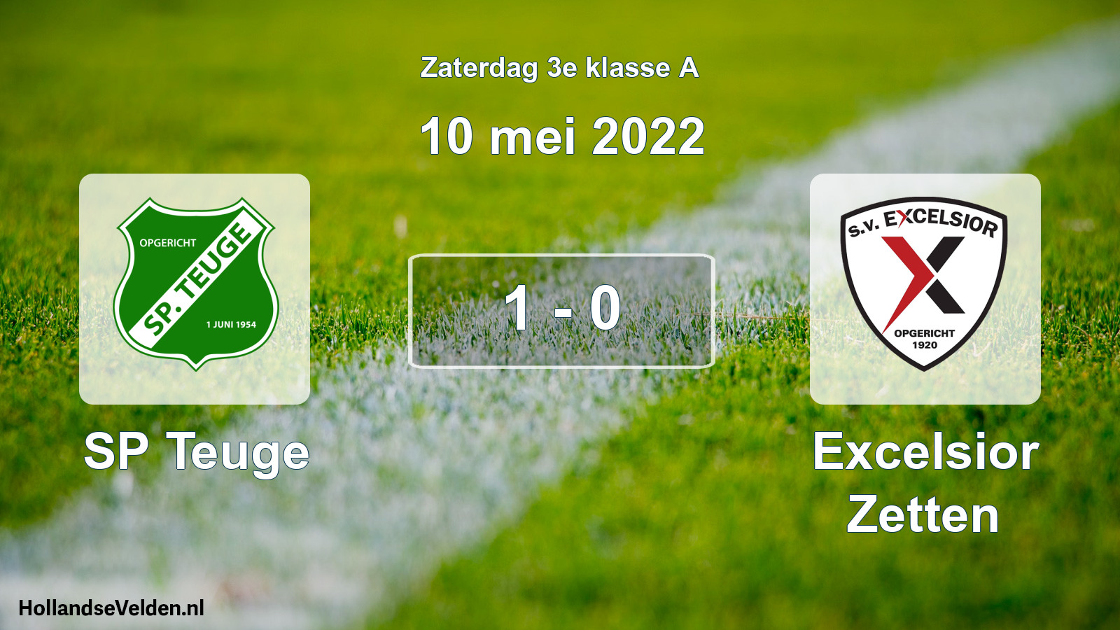 Total number of matches played: SP Teuge - Excelsior Zetten 1 - 0 (10 May 2022)