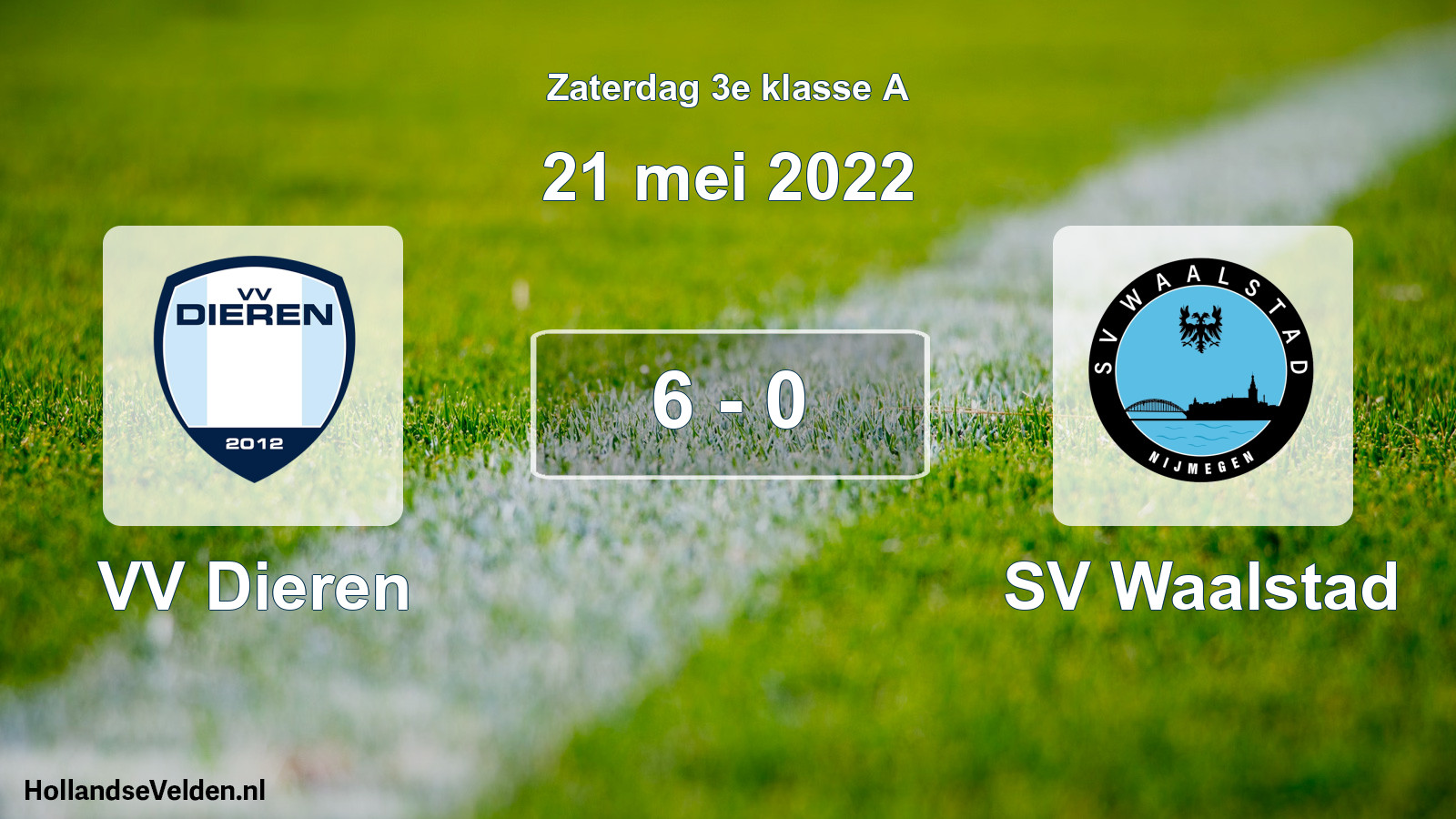 Total number of matches played: VV Dieren - SV Waalstad 6 - 0 (21 May 2022)