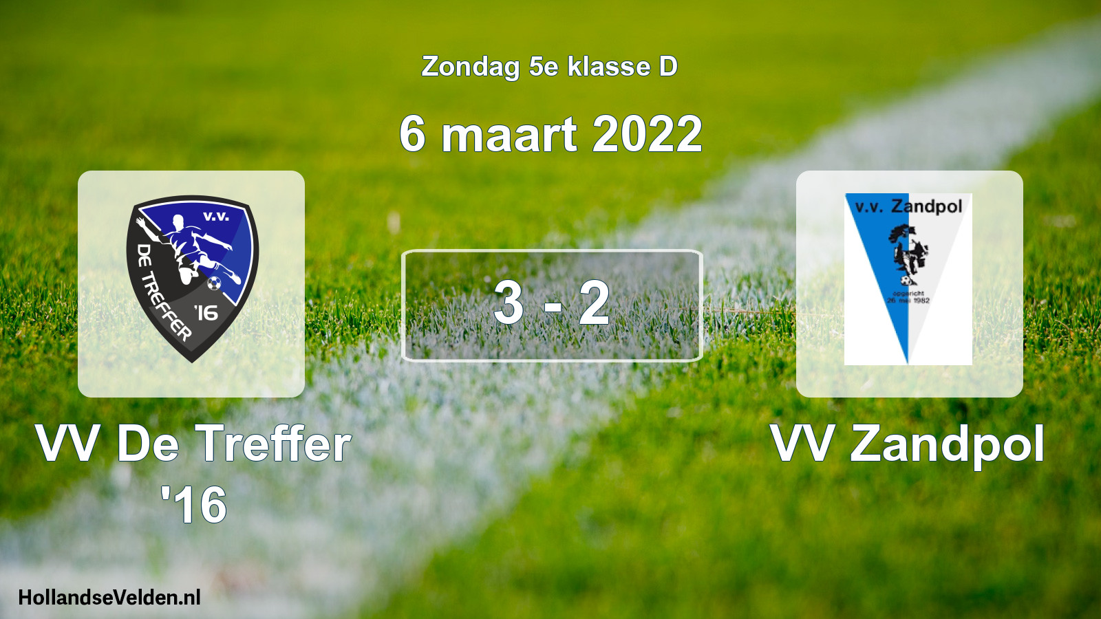 Total number of matches played: VV De Treffer '16 - VV Zandpol 3 - 2 (6 March 2022)