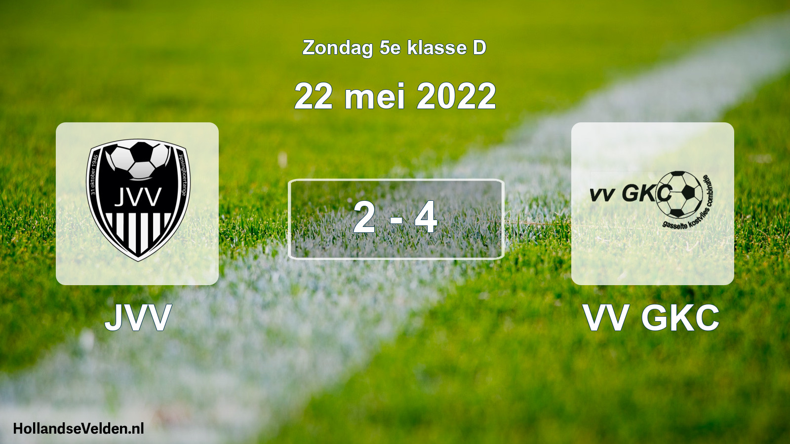 Total number of matches played: JVV - VV GKC 2 - 4 (22 May 2022)