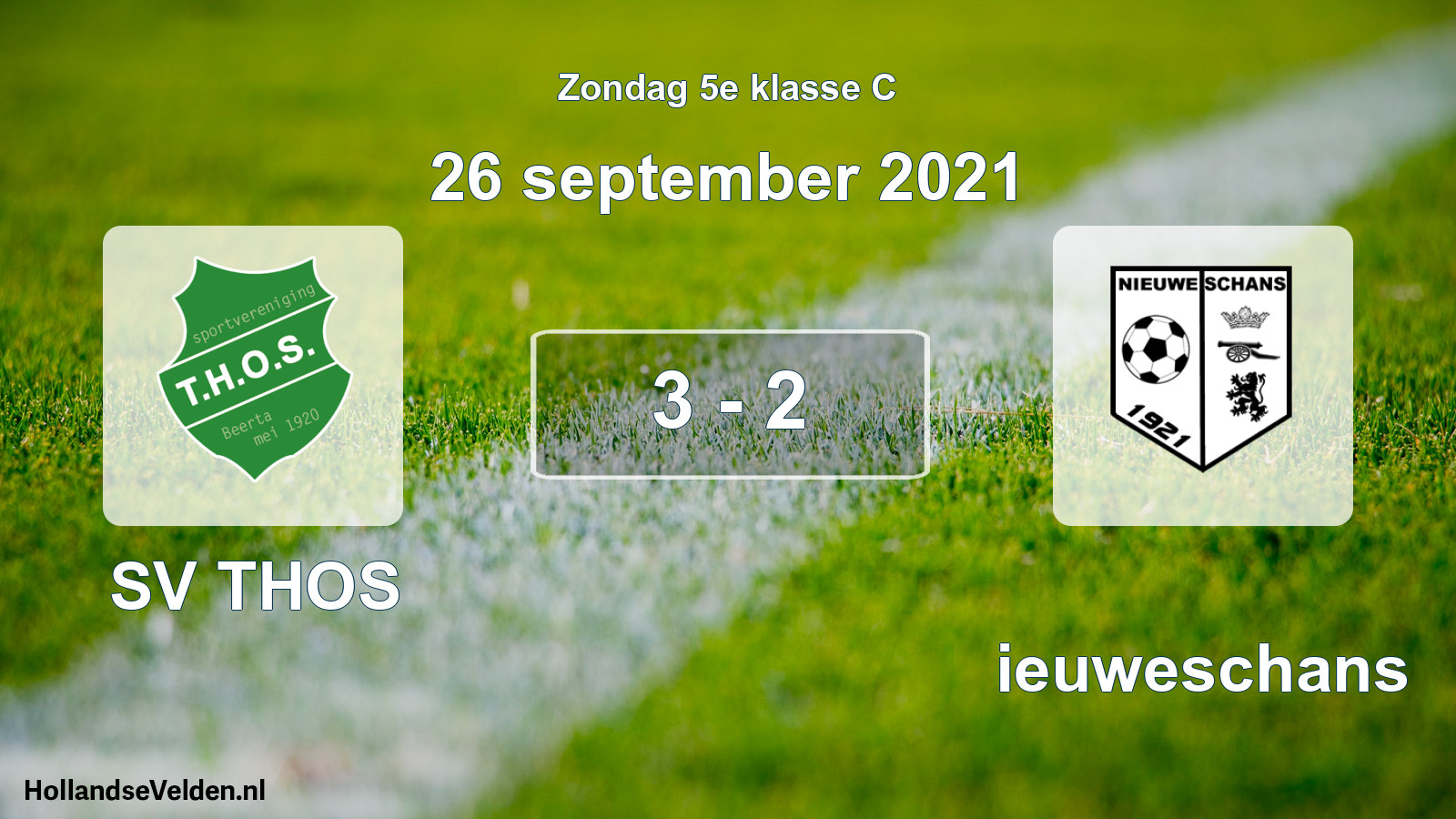 Total number of matches played: SV THOS - Nieuweschans 3 - 2 (26 September 2021)