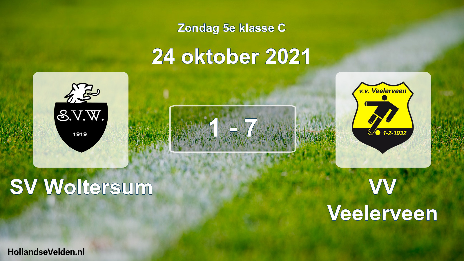 Total number of matches played: SV Woltersum - VV Veelerveen 1 - 7 (24 October 2021)
