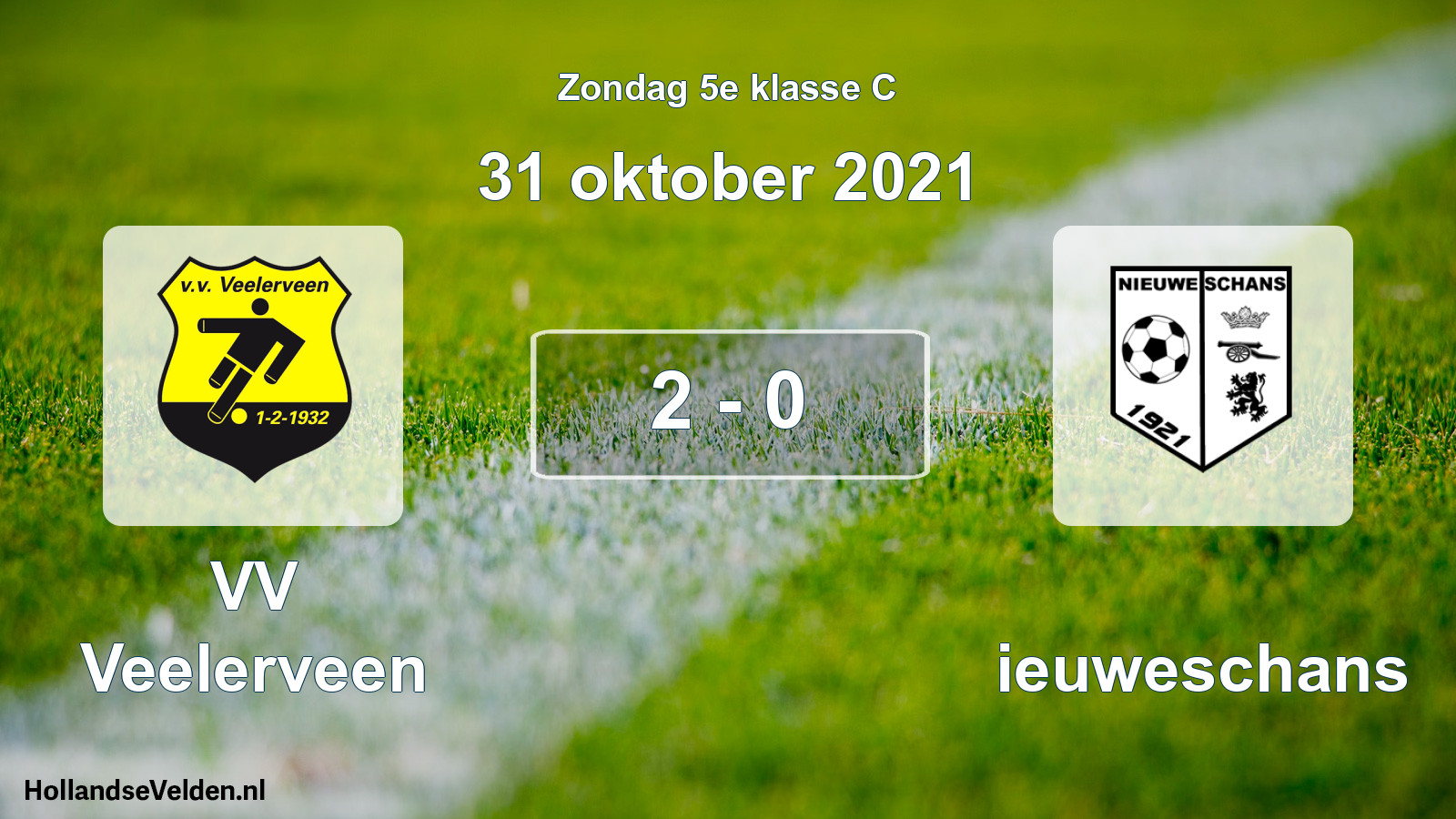 Total number of matches played: VV Veelerveen - Nieuweschans 2 - 0 (31 October 2021)