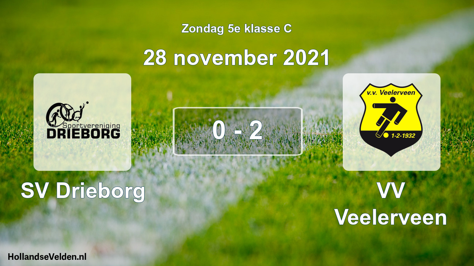Total number of matches played: SV Drieborg - VV Veelerveen 0 - 2 (28 November 2021)