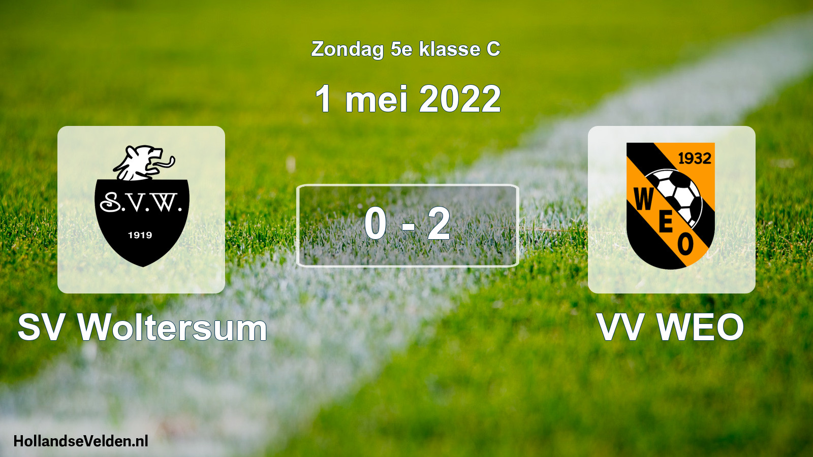 Total number of matches played: SV Woltersum - VV WEO 0 - 2 (1 May 2022)