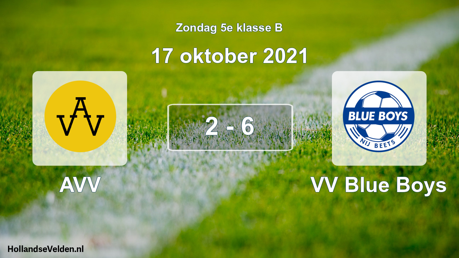 Total number of matches played: AVV - VV Blue Boys 2 - 6 (17 October 2021)