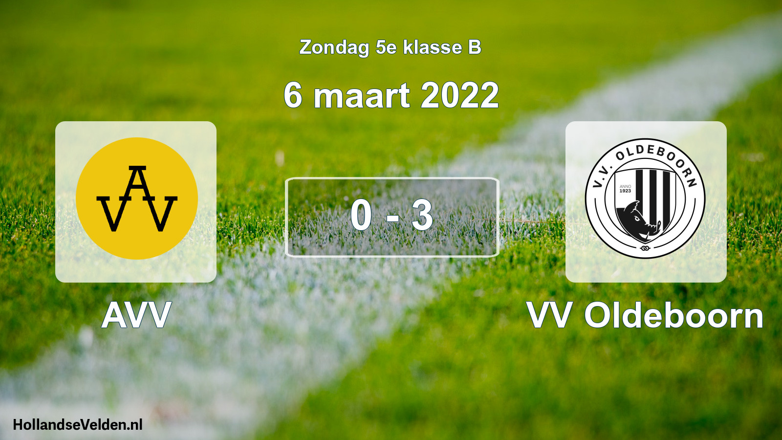 Total number of matches played: AVV - VV Oldeboorn 0 - 3 (6 March 2022)
