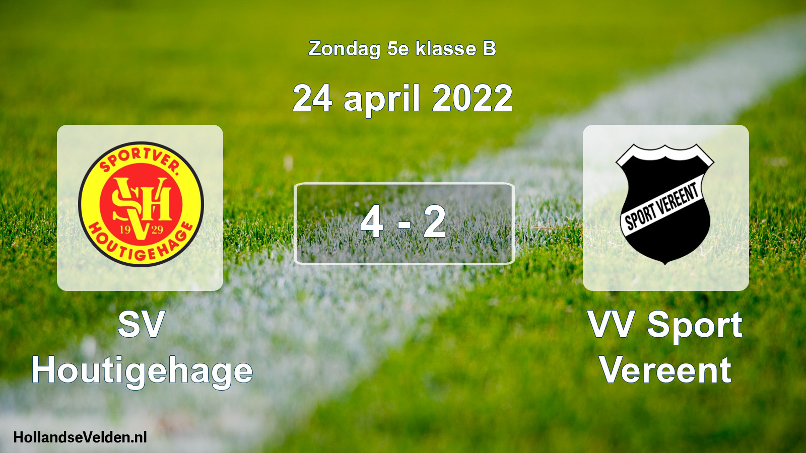 Total number of matches played: SV Houtigehage - VV Sport Vereent 4 - 2 (24 April 2022)
