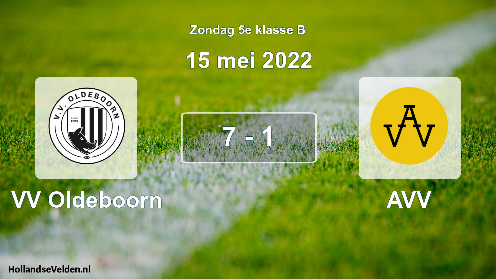 Total number of matches played: VV Oldeboorn - AVV 7 - 1 (15 May 2022)