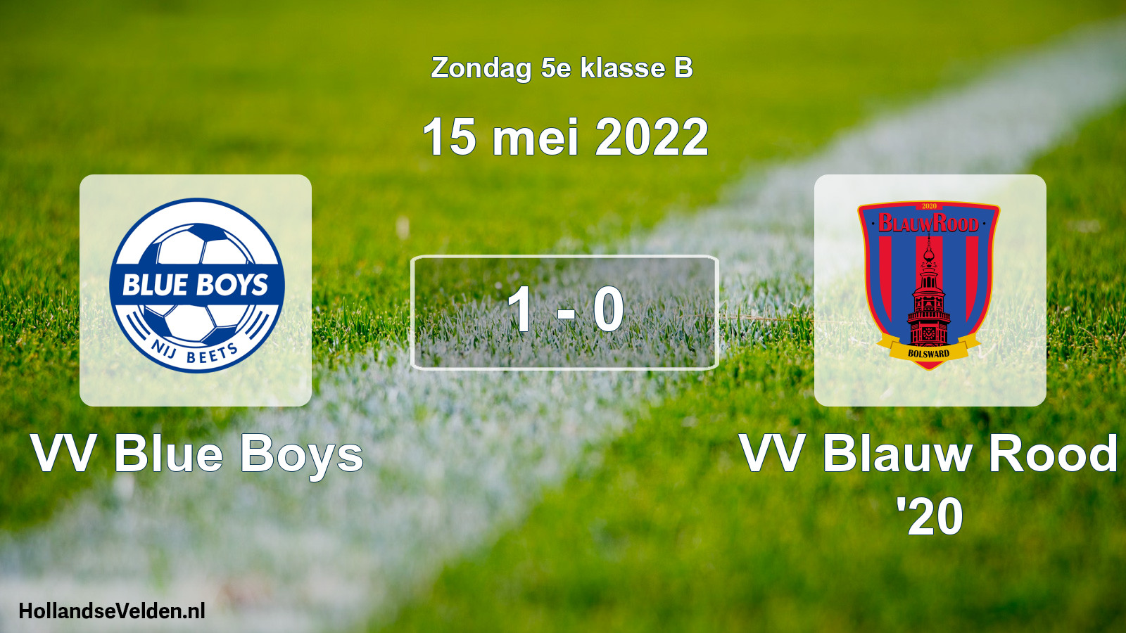 Total number of matches played: VV Blue Boys - VV Blauw Rood '20 1 - 0 (15 May 2022)