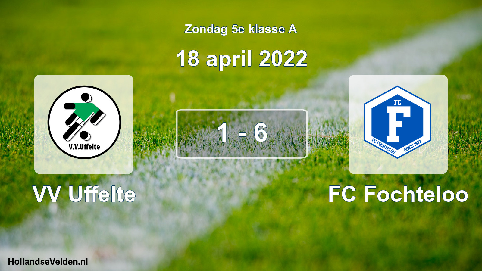 Total number of matches played: VV Uffelte - FC Fochteloo 1 - 6 (18 April 2022)