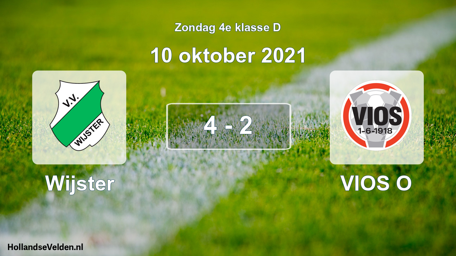 Total number of matches played: Wijster - VIOS O 4 - 2 (10 October 2021)