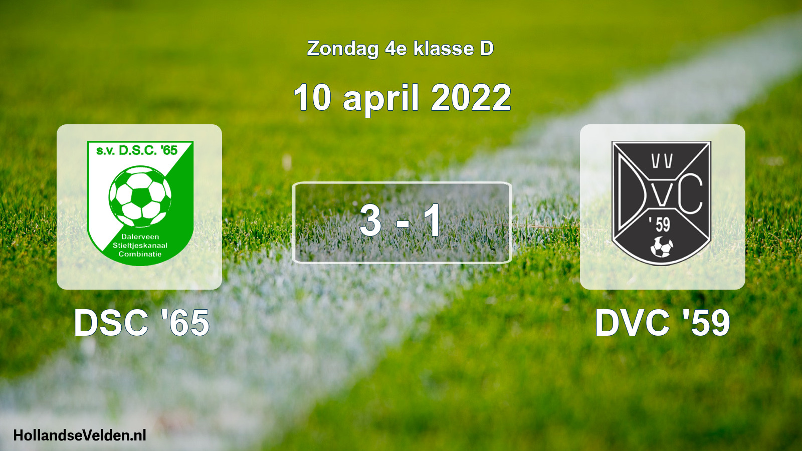 Total number of matches played: DSC '65 - DVC '59 3 - 1 (10 April 2022)