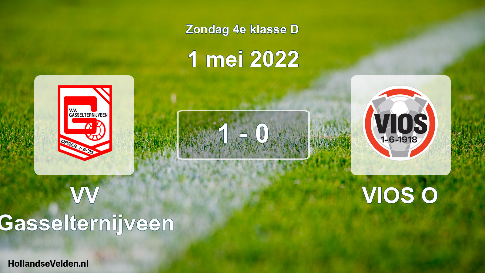Total number of matches played: VV Gasselternijveen - VIOS O 1 - 0 (1 May 2022)