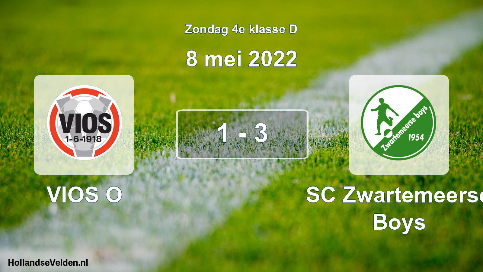 Total number of matches played: VIOS O - SC Zwartemeerse Boys 1 - 3 (8 May 2022)