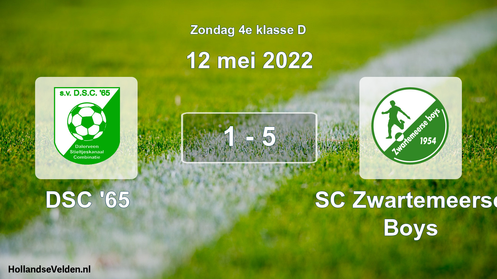 Total number of matches played: DSC '65 - SC Zwartemeerse Boys 1 - 5 (12 May 2022)