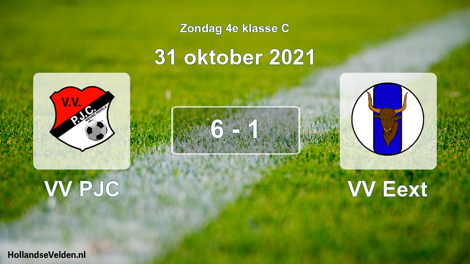 Total number of matches played: VV PJC - VV Eext 6 - 1 (31 October 2021)