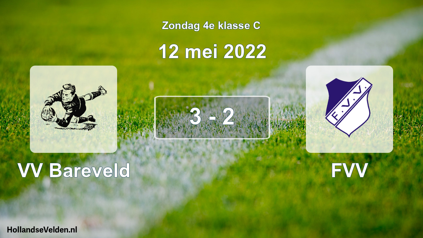 Total number of matches played: VV Bareveld - FVV 3 - 2 (12 May 2022)
