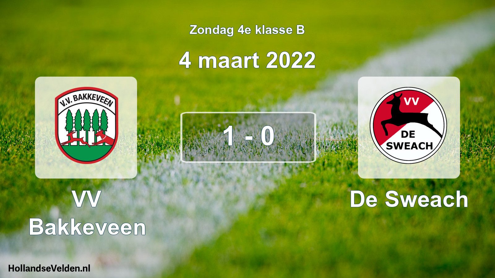 Total number of matches played: VV Bakkeveen - De Sweach 1 - 0 (4 March 2022)