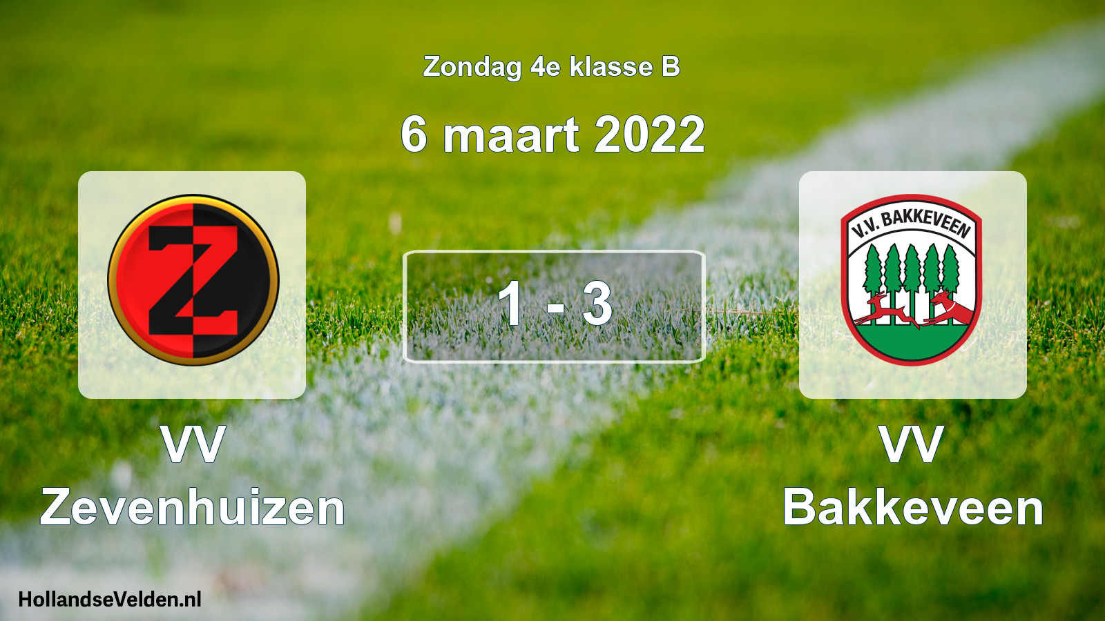 Total number of matches played: VV Zevenhuizen - VV Bakkeveen 1 - 3 (6 March 2022)