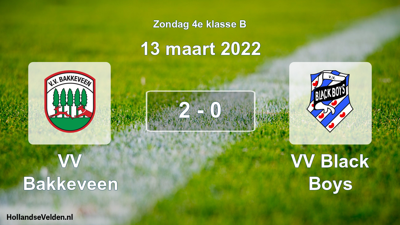 Total number of matches played: VV Bakkeveen - VV Black Boys 2 - 0 (13 March 2022)