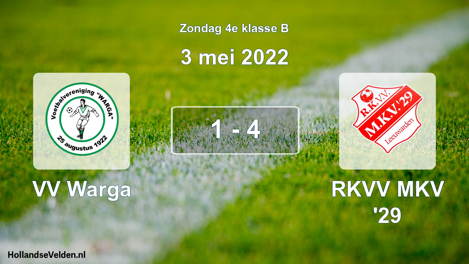 Total number of matches played: VV Warga - RKVV MKV '29 1 - 4 (3 May 2022)