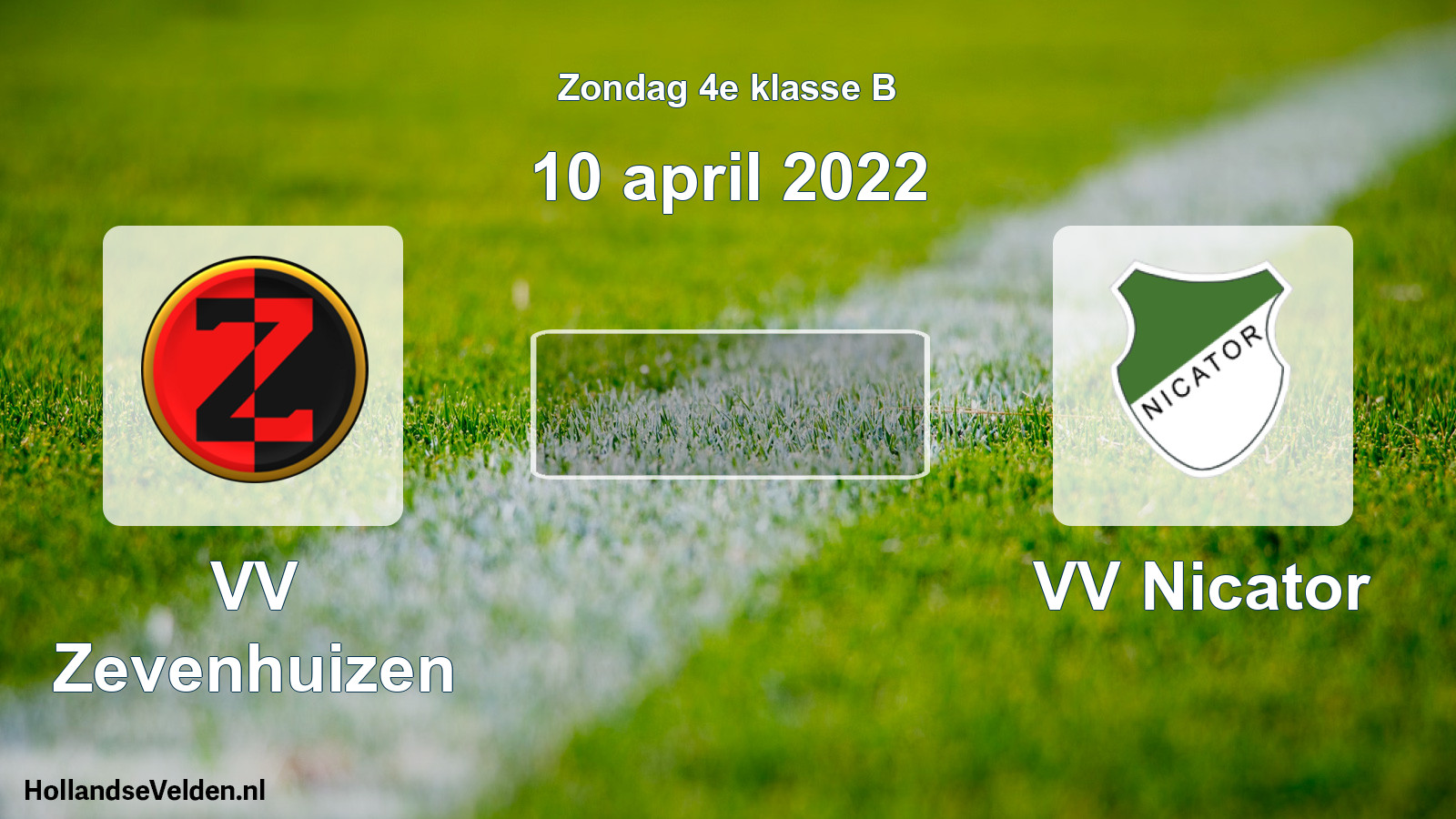Scheduled Match: VV Zevenhuizen - VV Nicator (10 April 2022)
