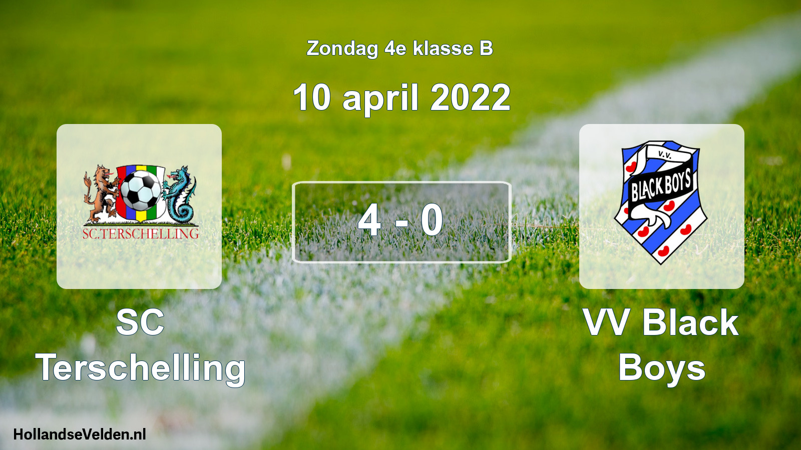 Total number of matches played: SC Terschelling - VV Black Boys 4 - 0 (10 April 2022)