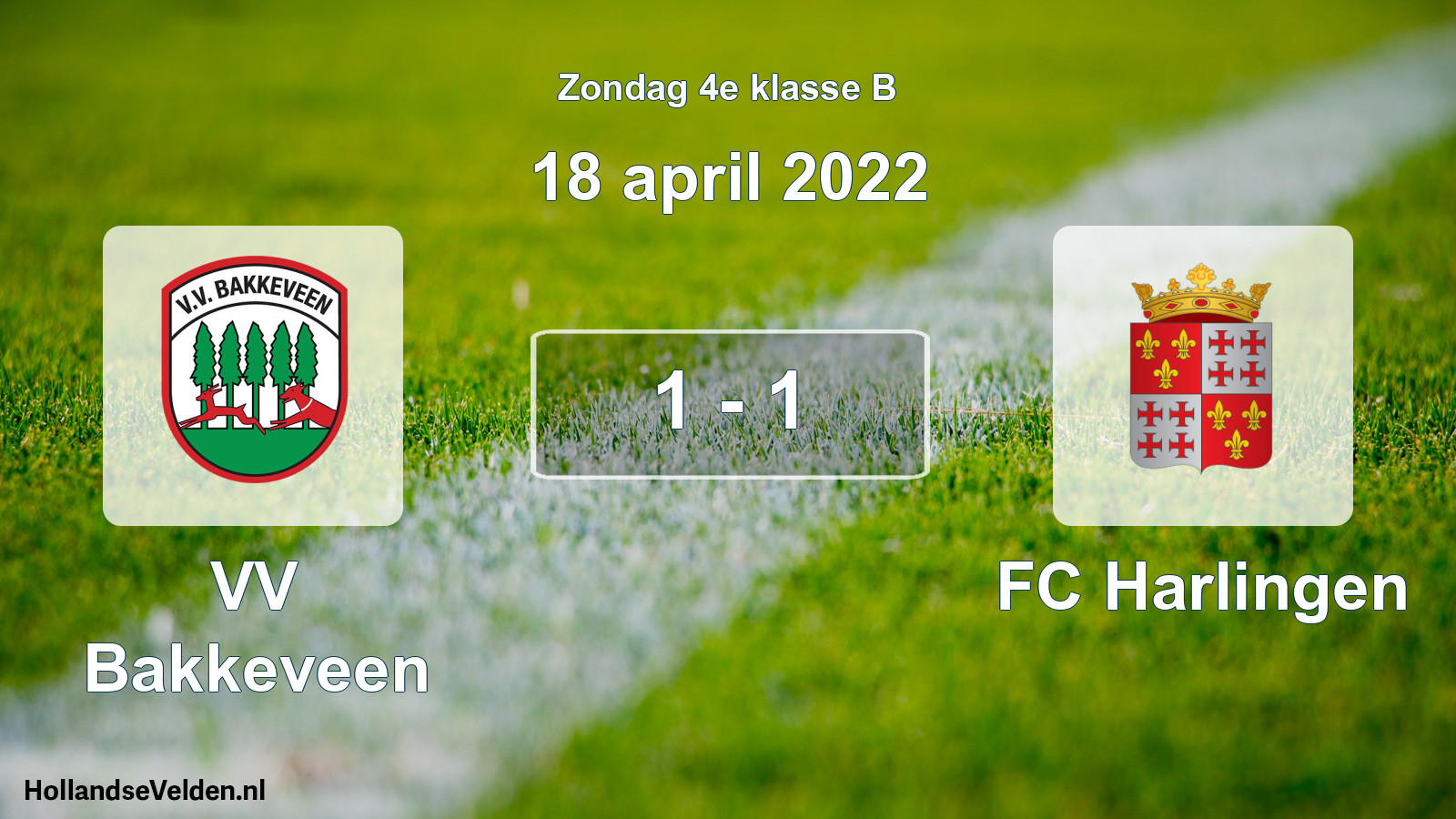 Total number of matches played: VV Bakkeveen - FC Harlingen 1 - 1 (18 April 2022)