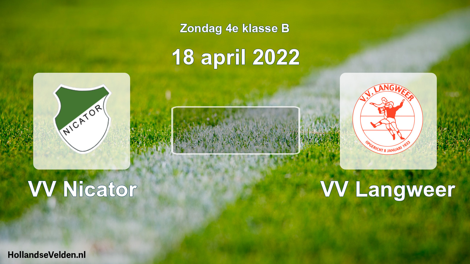 Scheduled Match: VV Nicator - VV Langweer (18 April 2022)