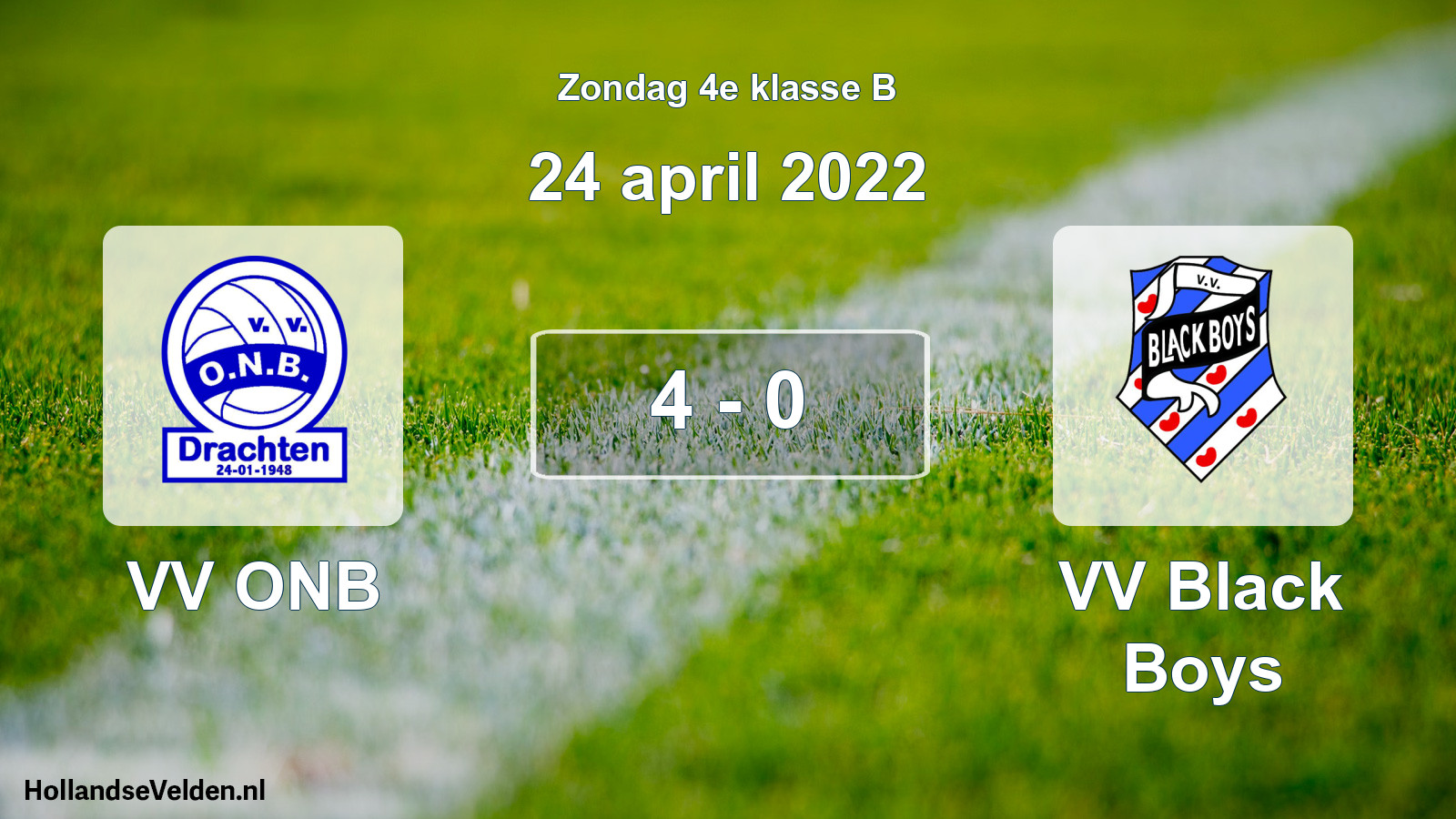 Total number of matches played: VV ONB - VV Black Boys 4 - 0 (24 April 2022)