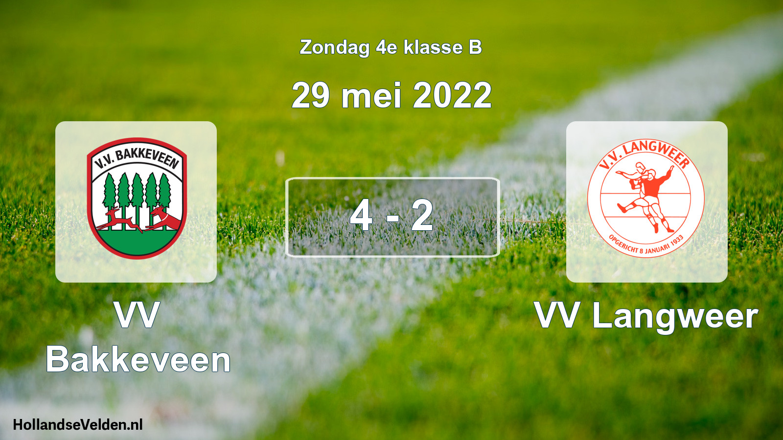 Total number of matches played: VV Bakkeveen - VV Langweer 4 - 2 (29 May 2022)