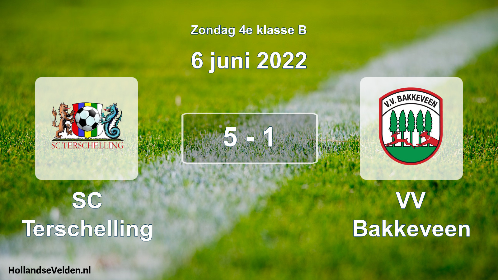 Total number of matches played: SC Terschelling - VV Bakkeveen 5 - 1 (6 June 2022)