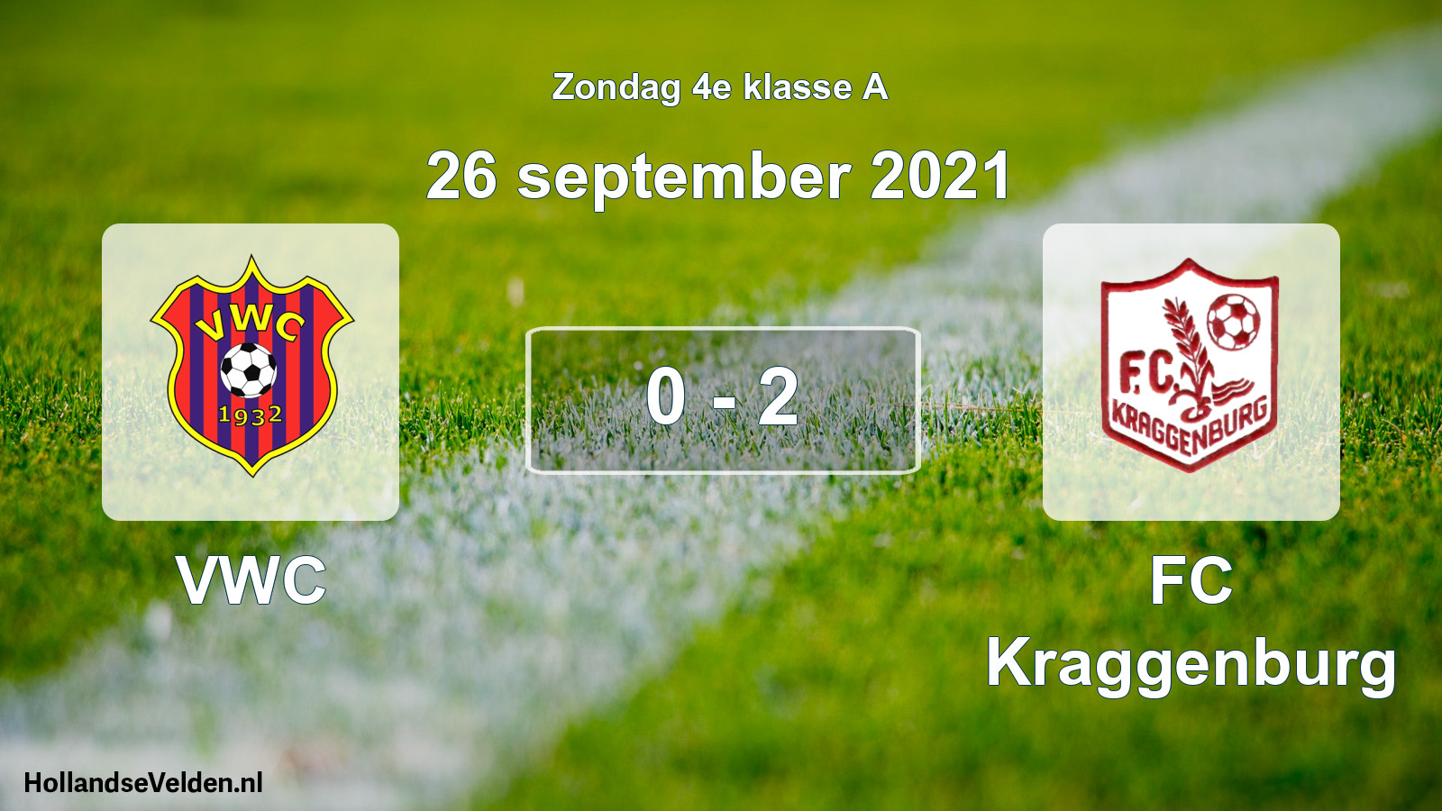Total number of matches played: VWC - FC Kraggenburg 0 - 2 (26 September 2021)