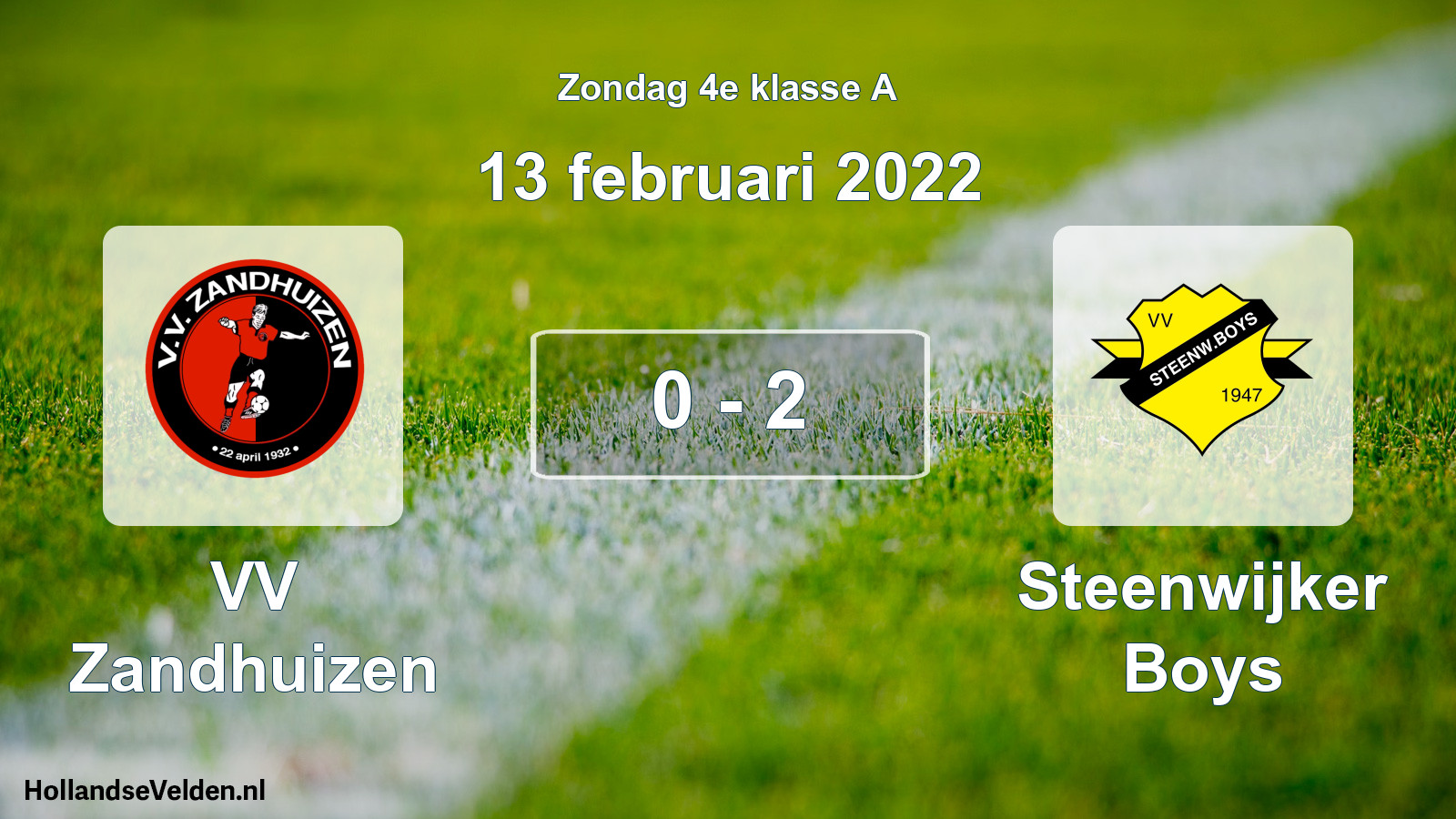 Total number of matches played: VV Zandhuizen - Steenwijker Boys 0 - 2 (13 February 2022)