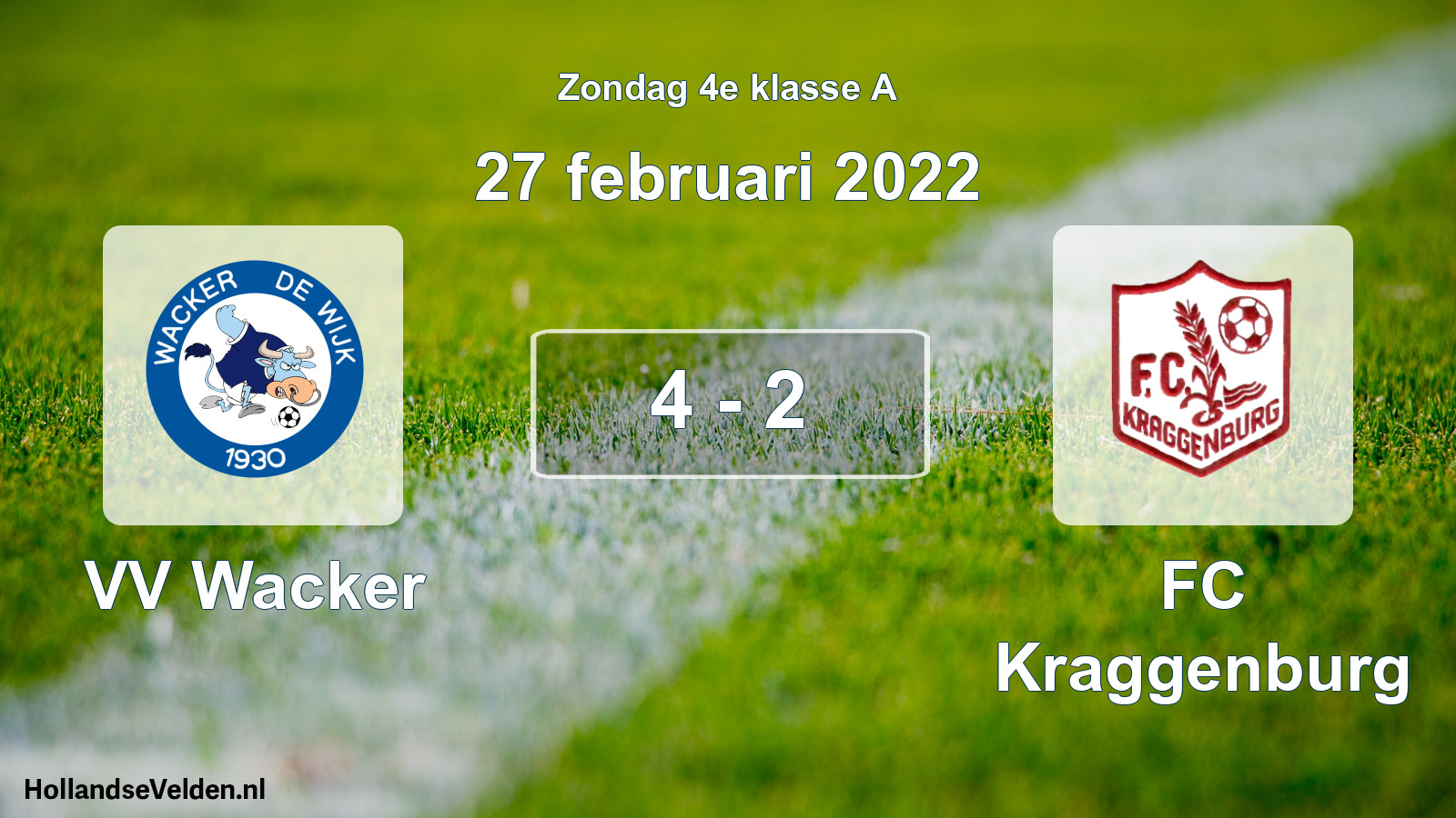 Total number of matches played: VV Wacker - FC Kraggenburg 4 - 2 (27 February 2022)