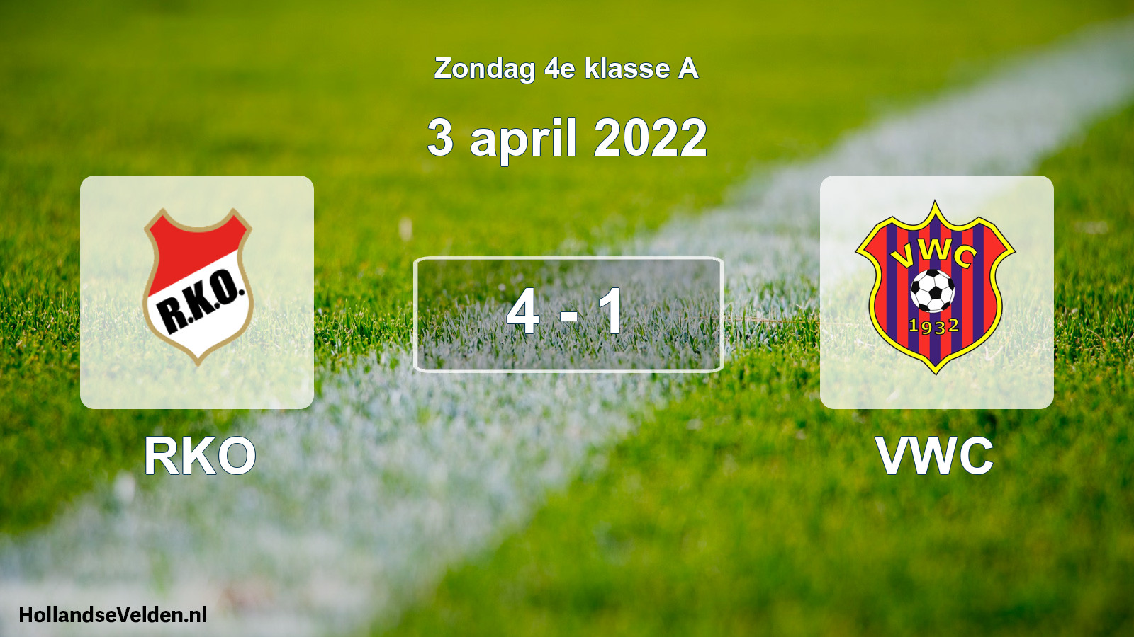 Total number of matches played: RKO - VWC 4 - 1 (3 April 2022)