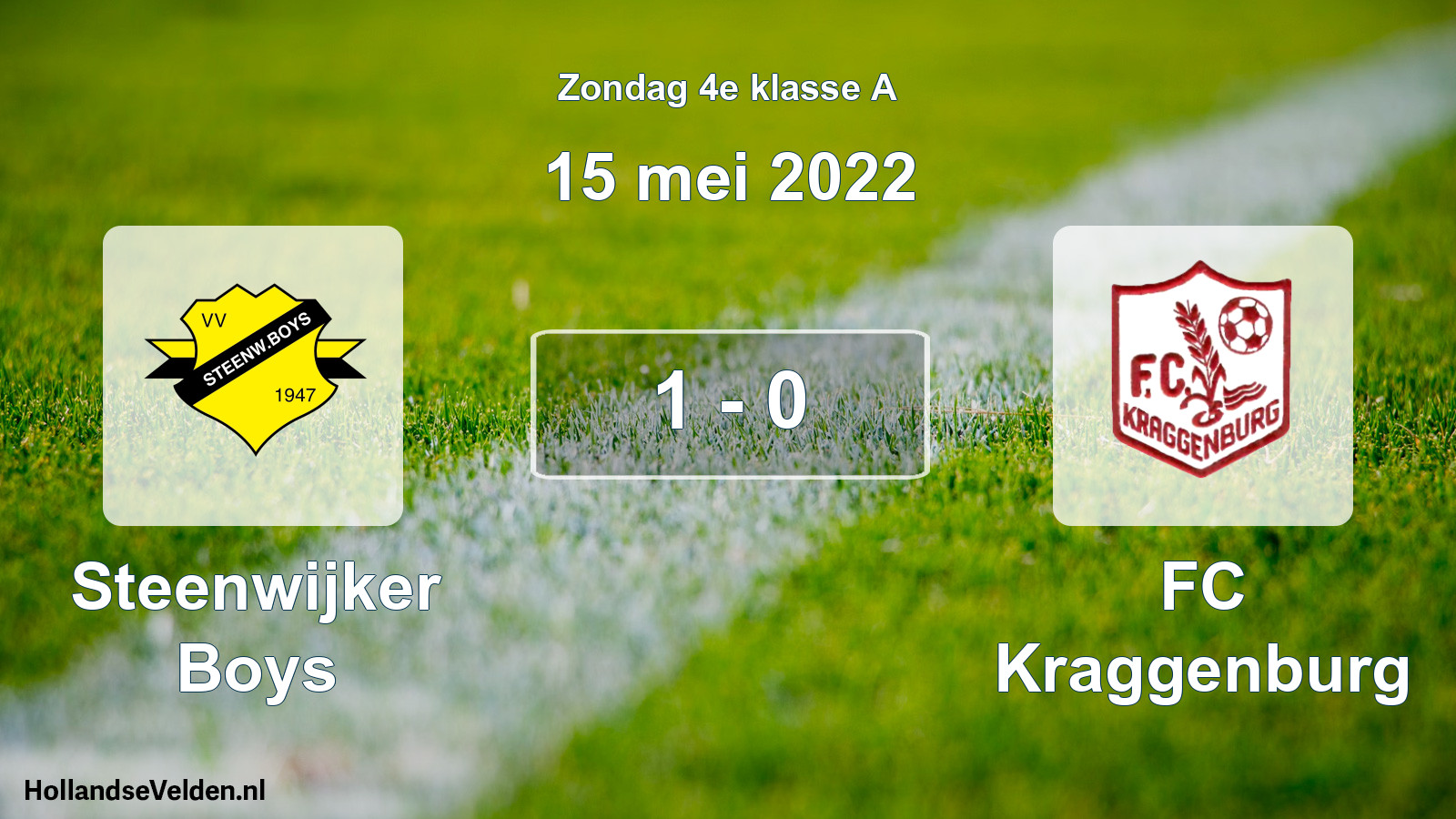 Total number of matches played: Steenwijker Boys - FC Kraggenburg 1 - 0 (15 May 2022)