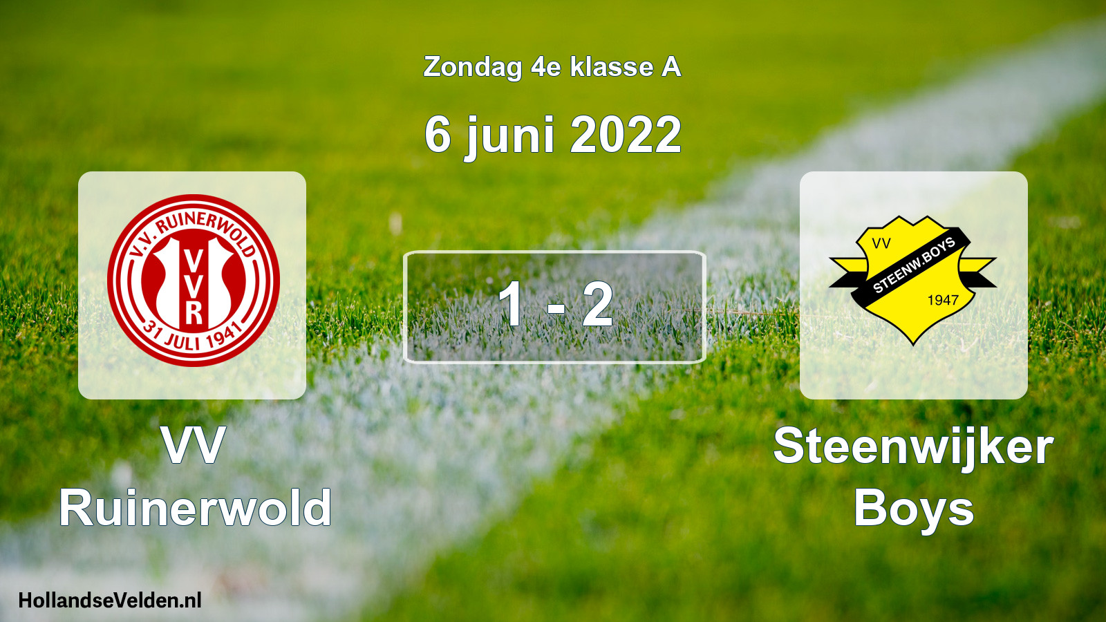 Total number of matches played: VV Ruinerwold - Steenwijker Boys 1 - 2 (6 June 2022)