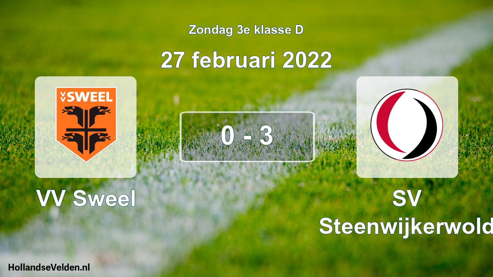 Total number of matches played: VV Sweel - SV Steenwijkerwold 0 - 3 (27 February 2022)