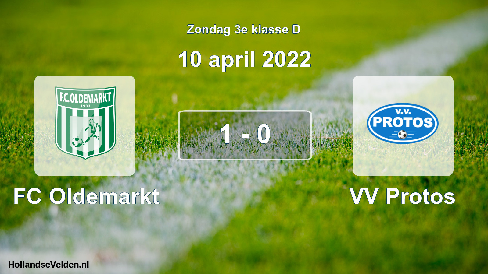 Total number of matches played: FC Oldemarkt - VV Protos 1 - 0 (10 April 2022)
