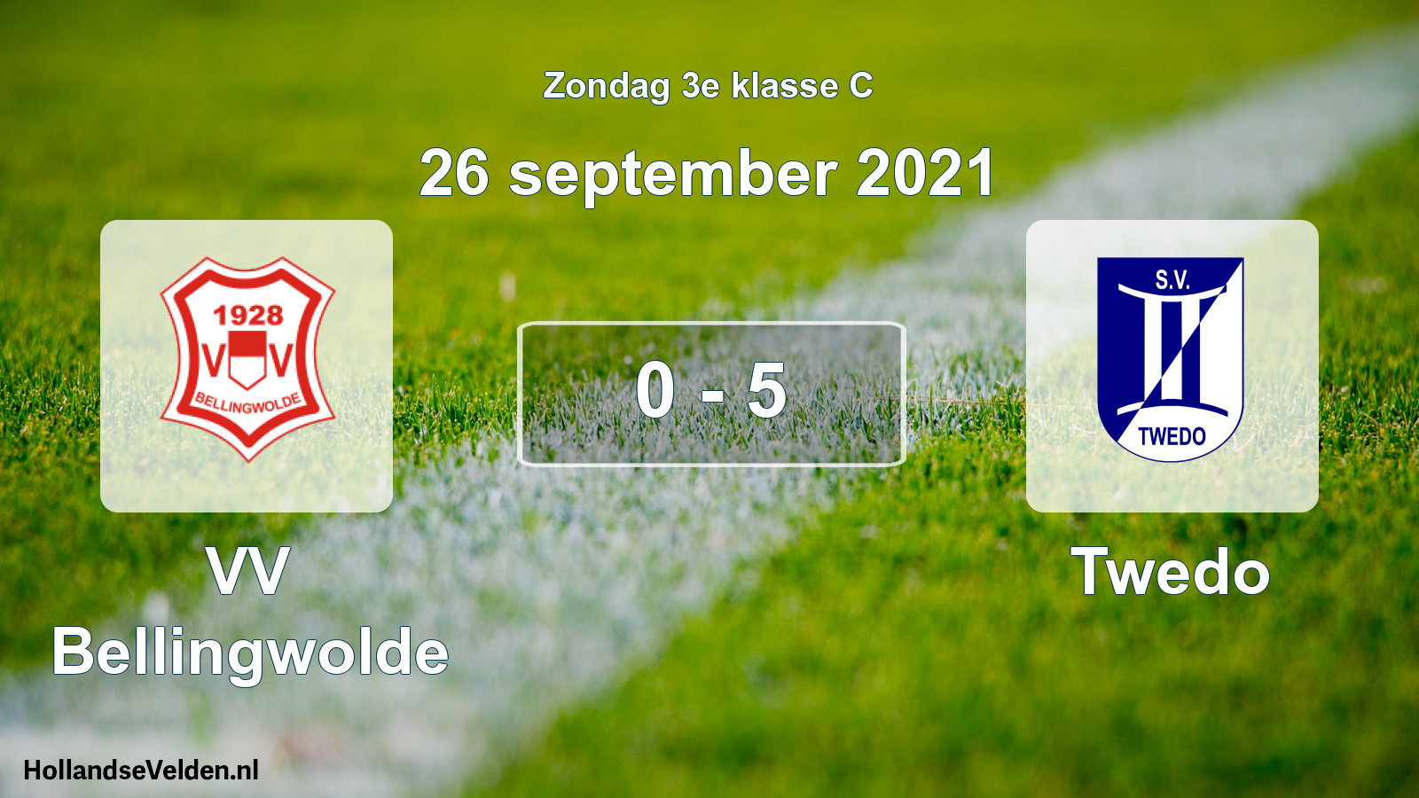 Total number of matches played: VV Bellingwolde - Twedo 0 - 5 (26 September 2021)