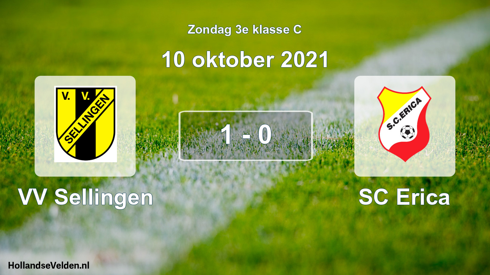 Total number of matches played: VV Sellingen - SC Erica 1 - 0 (10 October 2021)