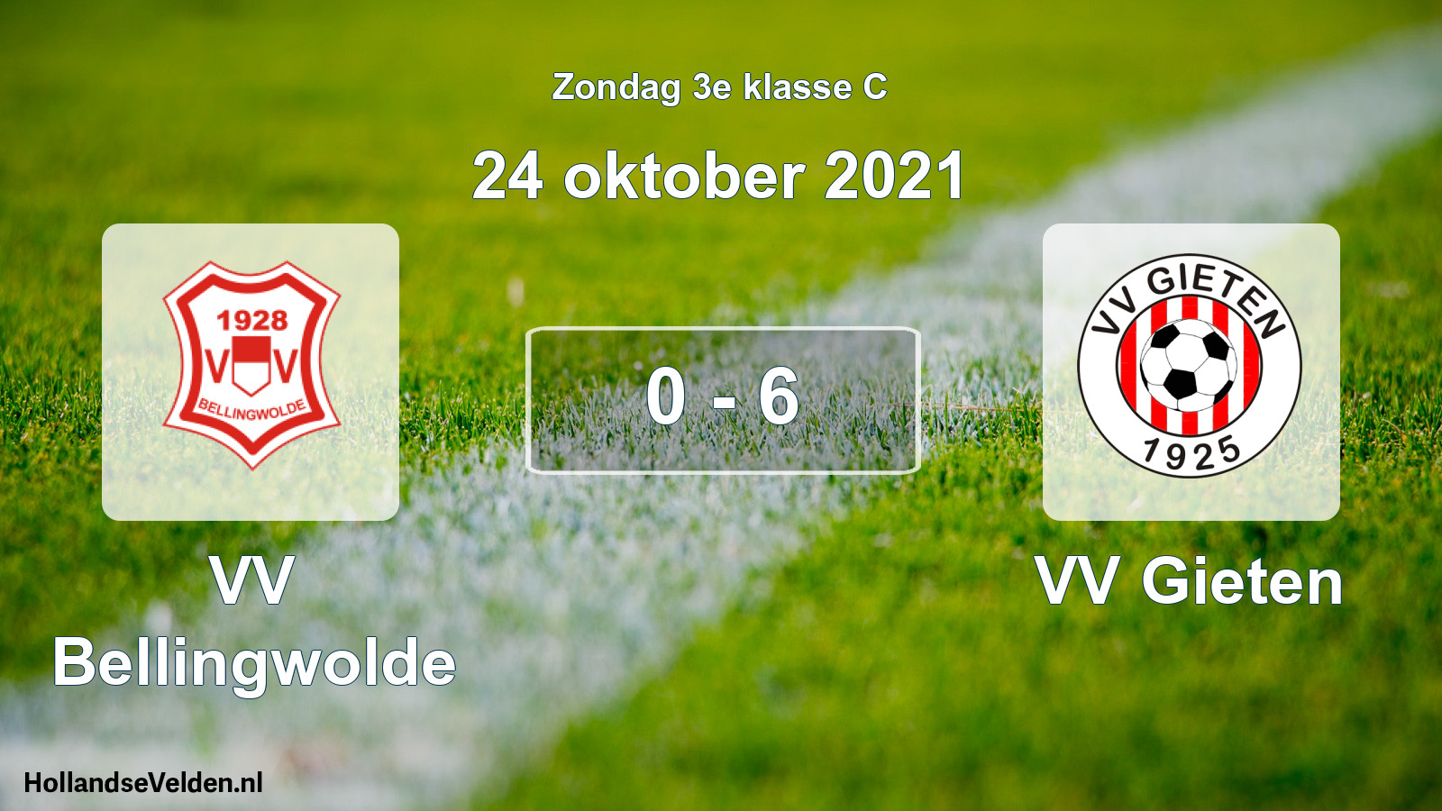 Total number of matches played: VV Bellingwolde - VV Gieten 0 - 6 (24 October 2021)