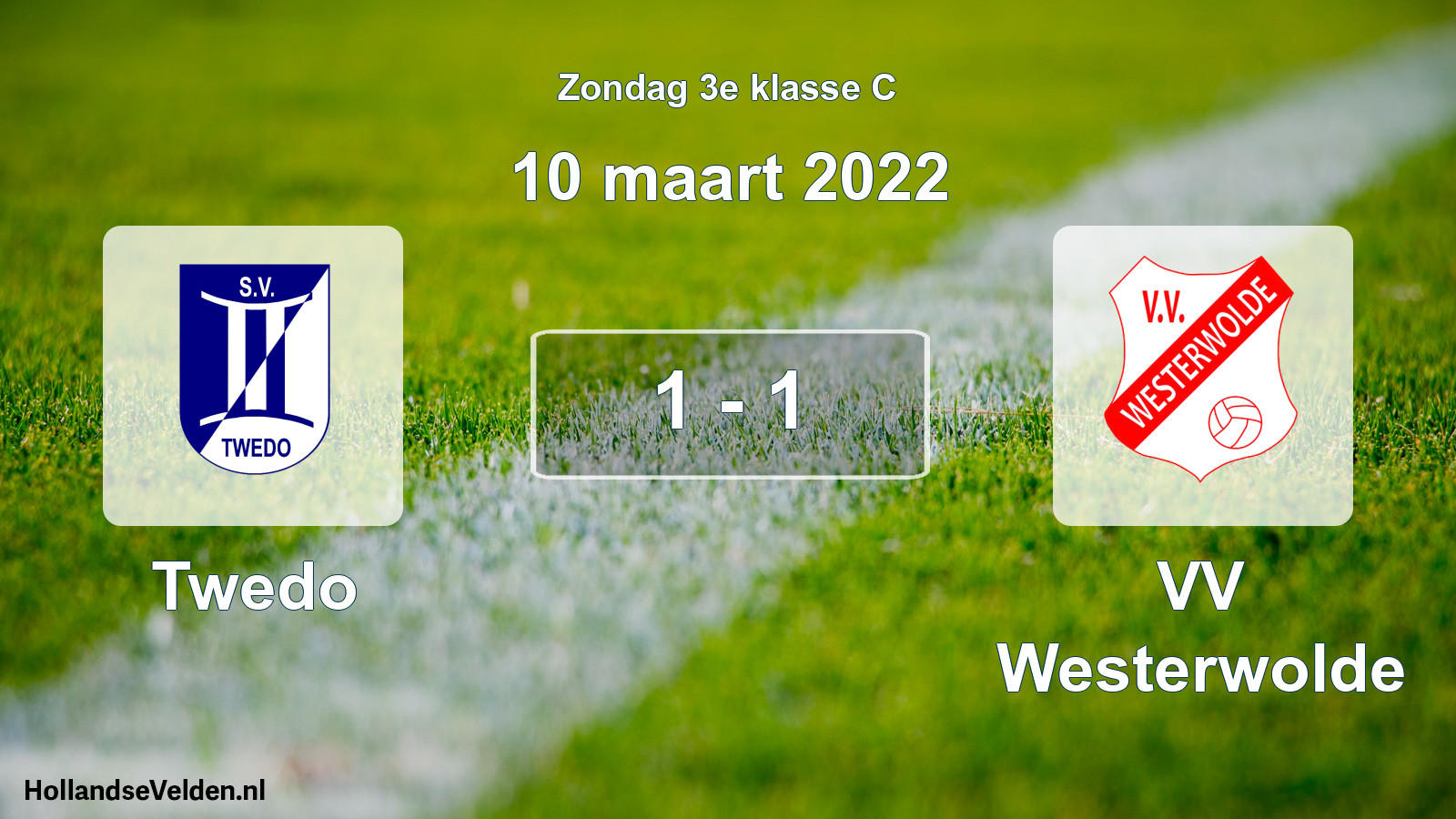 Total number of matches played: Twedo - VV Westerwolde 1 - 1 (10 March 2022)