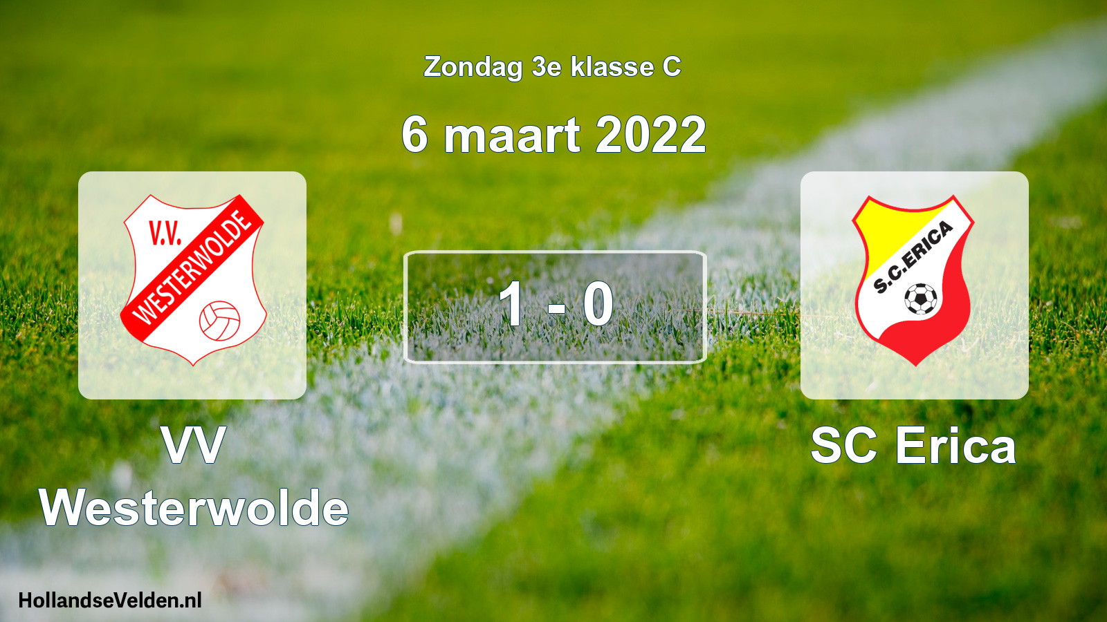Total number of matches played: VV Westerwolde - SC Erica 1 - 0 (6 March 2022)