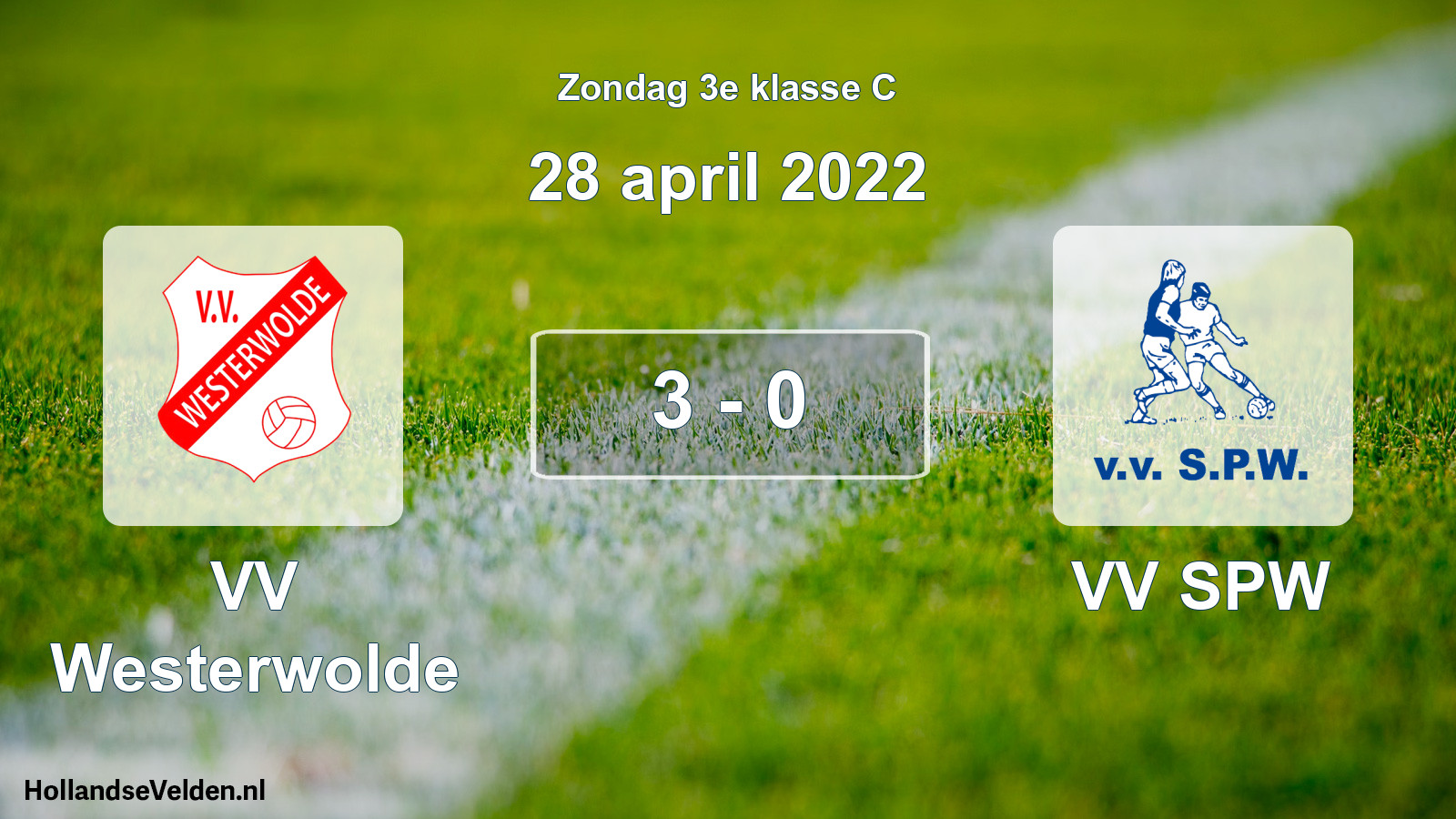 Total number of matches played: VV Westerwolde - VV SPW 3 - 0 (28 April 2022)