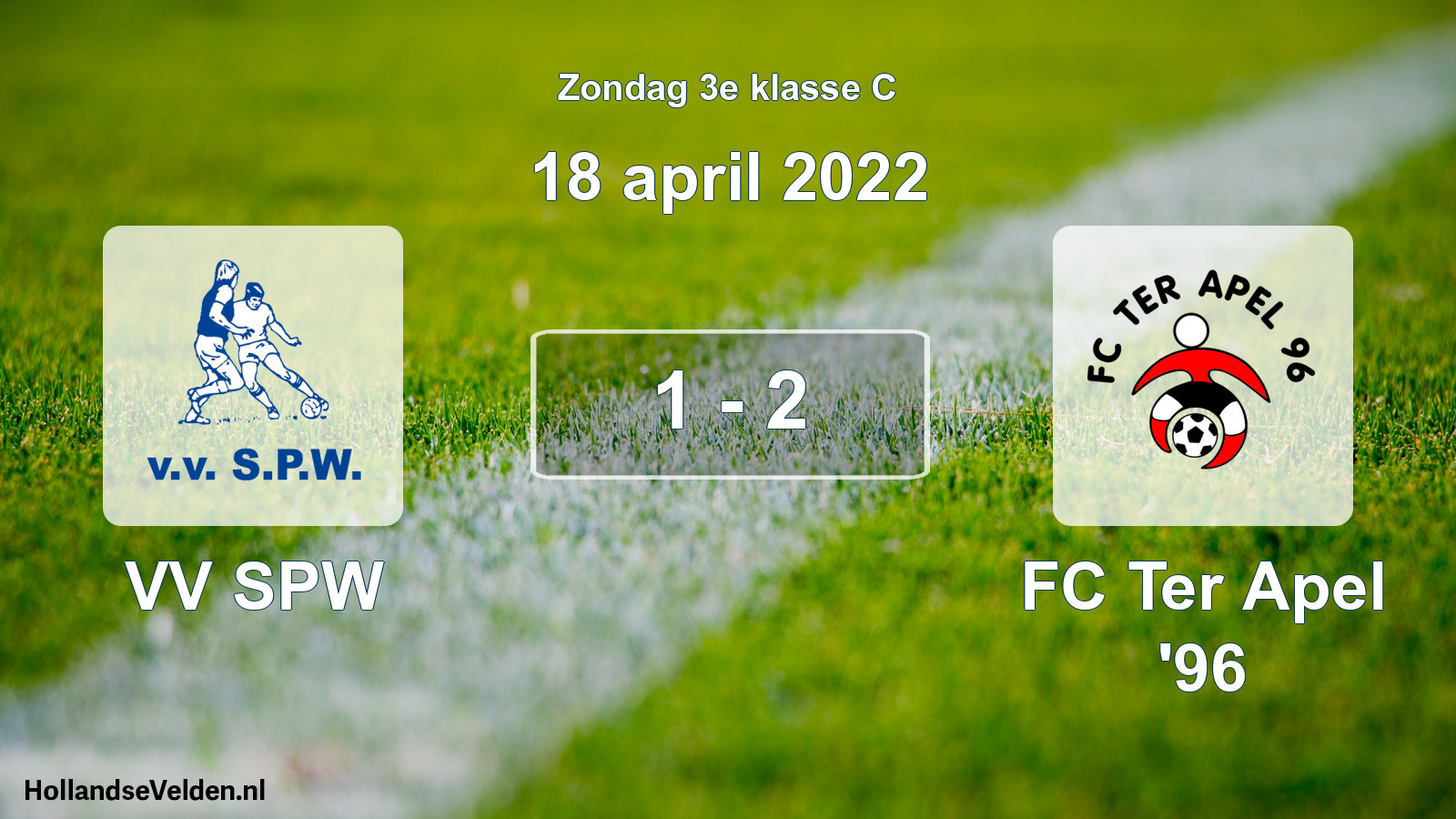 Total number of matches played: VV SPW - FC Ter Apel '96 1 - 2 (18 April 2022)