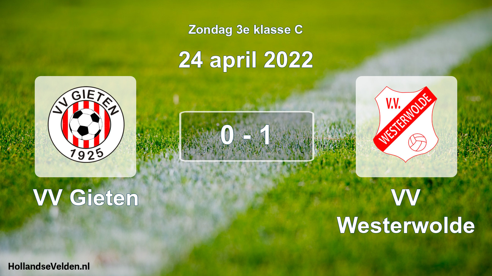 Total number of matches played: VV Gieten - VV Westerwolde 0 - 1 (24 April 2022)