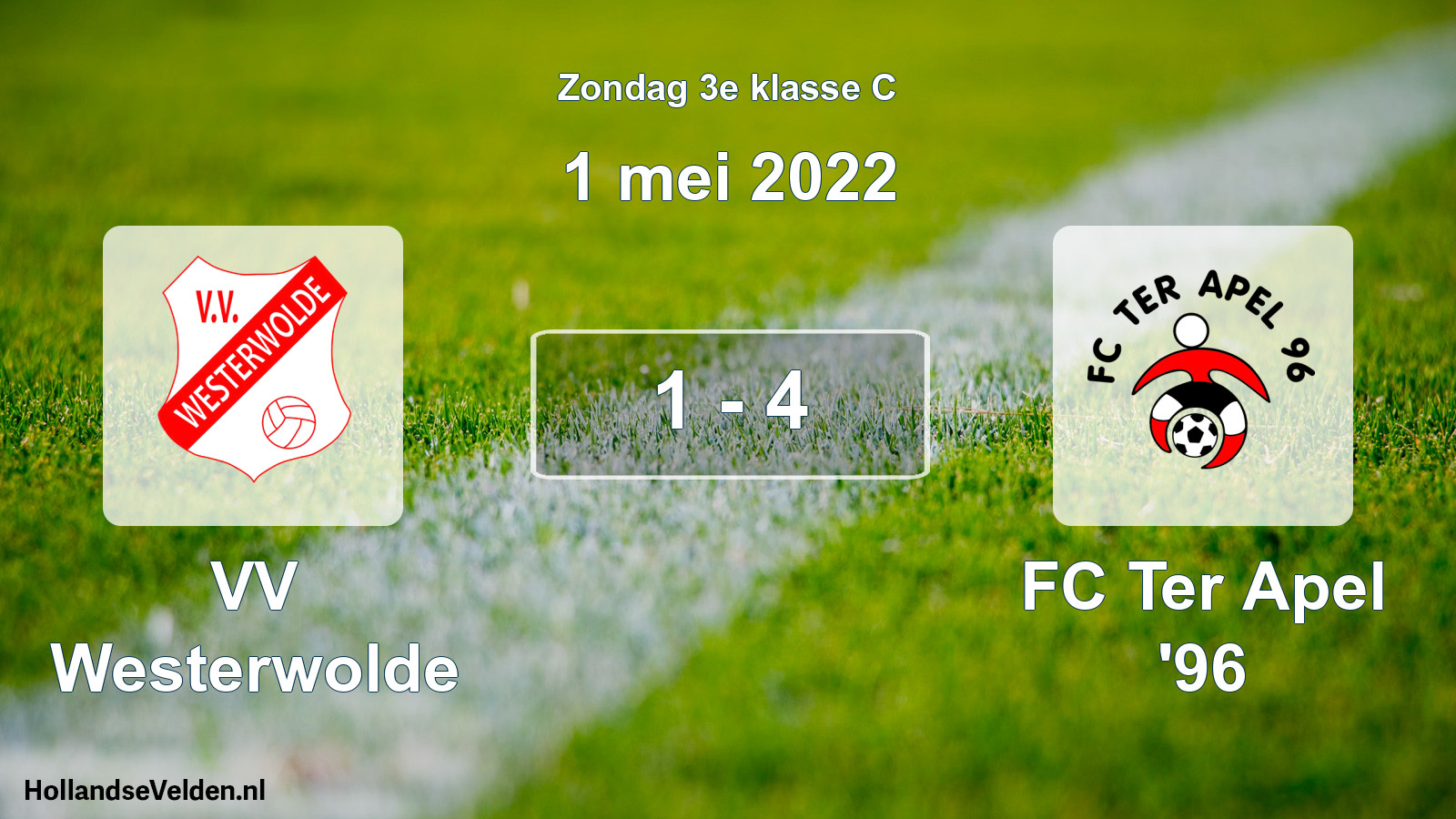 Total number of matches played: VV Westerwolde - FC Ter Apel '96 1 - 4 (1 May 2022)